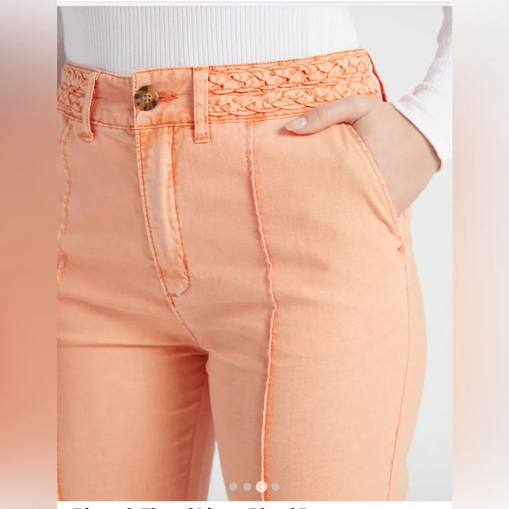 Habitual linen blend flare pant, peach, 🍑 - Picture 10 of 10